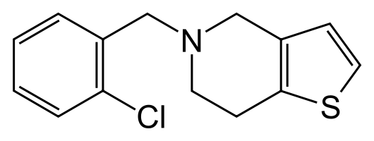 Chemical structure of Ticlopidine