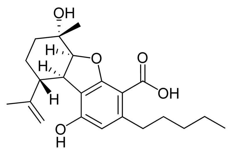 Chemical structure of cannabielsoic acid A.