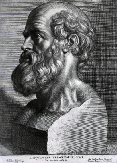 A sculpture of the father of Western medicine, Hippocrates.Hippocrates.