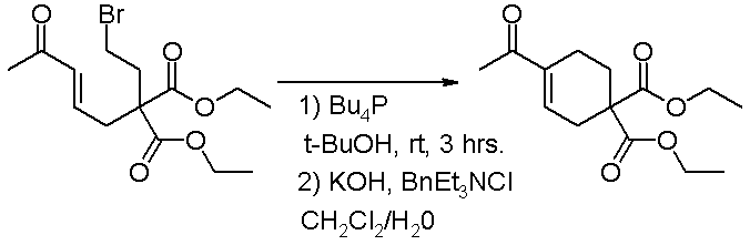 Intramolecular Baylis-Hillman Reaction displacing an alkyl bromide.
