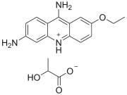 Skeletal formulas of ethacridine lactate