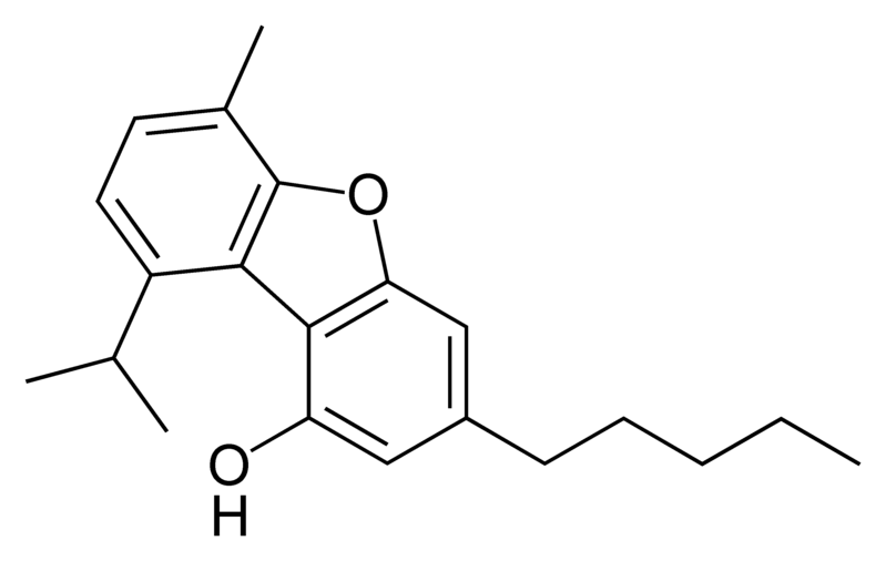 Chemical structure of cannabifuran.