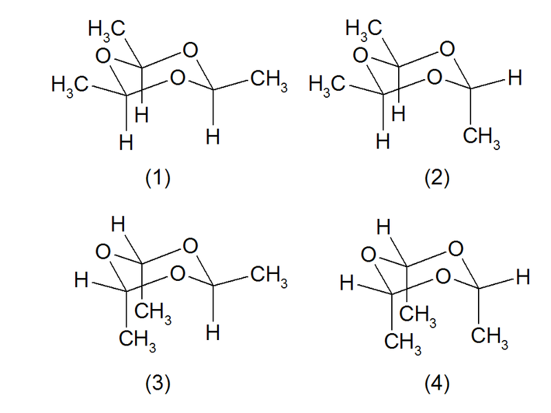 stereochemistry of paraldehyd