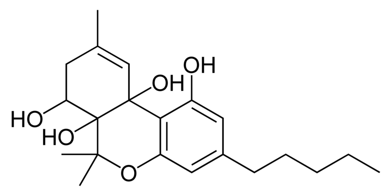 Chemical structure of cannabitetrol.