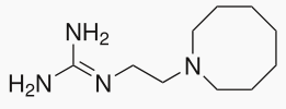 Skeletal formula of guanethidine