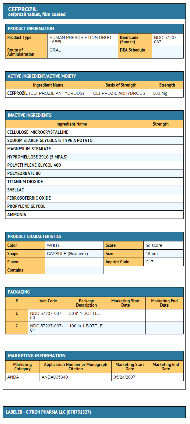 Cefprozil 500 mg FDA package label.png