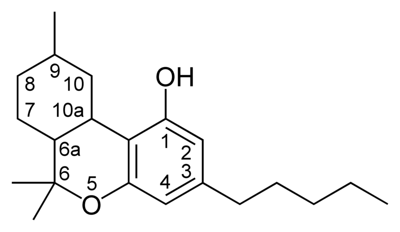Chemical structure of a CBN-type cannabinoid.