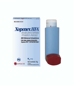 A Xopenex® HFA (levalbuterol tartrate) Inhalation Aerosol inhaler