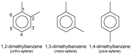 The xylene isomers