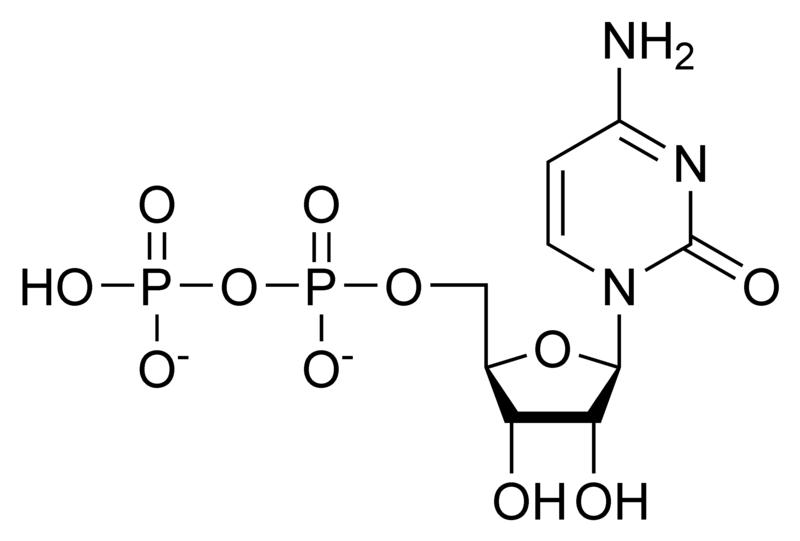 Chemical structure of cytidine diphosphate