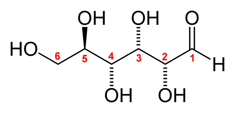 The chain form of D-glucose
