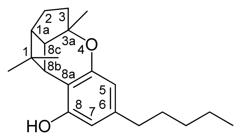 Chemical structure of a CBL-type cannabinoid.