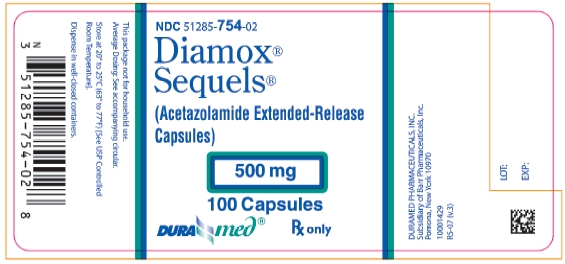 File:DIAMOX SEQUELS (acetazolamide) capsule, extended release label display.jpeg